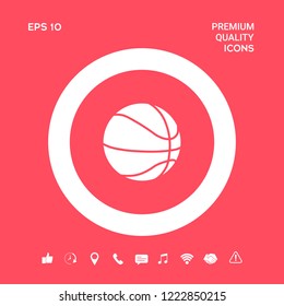 Basketball ball icon. Graphic elements for your design