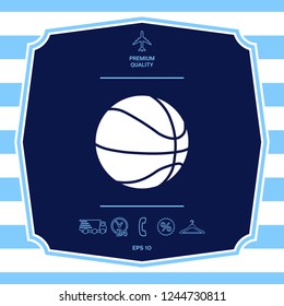 Basketball ball icon. Graphic elements for your design