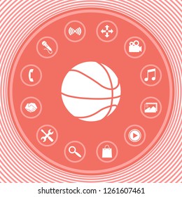 Basketball ball icon. Graphic elements for your design