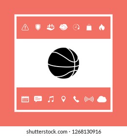 Basketball ball icon. Graphic elements for your design
