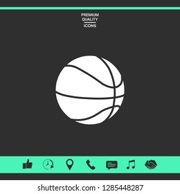 Basketball ball icon. Graphic elements for your design