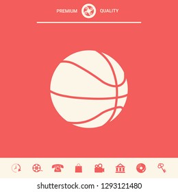 Basketball ball icon. Graphic elements for your design