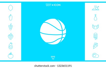 Basketball ball icon. Graphic elements for your design