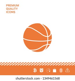 Basketball ball icon. Graphic elements for your design