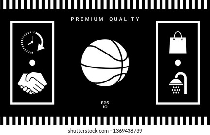 Basketball ball icon. Graphic elements for your design