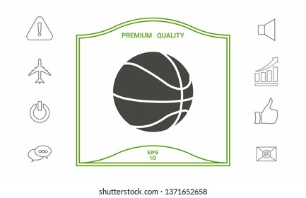 Basketball ball icon. Graphic elements for your design
