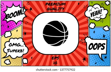 Basketball ball icon. Graphic elements for your design