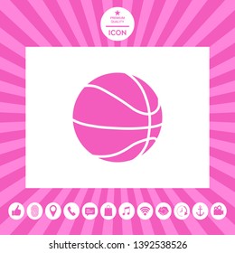 Basketball ball icon. Graphic elements for your design