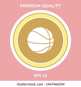 Basketball ball icon. Graphic elements for your design