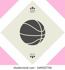 Basketball ball icon. Graphic elements for your design