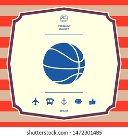 Basketball ball icon. Graphic elements for your design