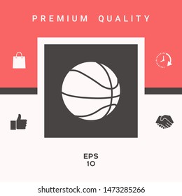 Basketball ball icon. Graphic elements for your design