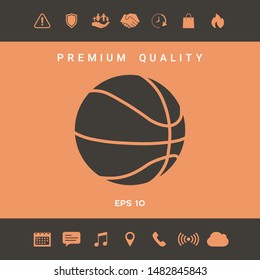 Basketball ball icon. Graphic elements for your design