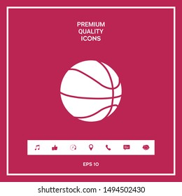 Basketball ball icon. Graphic elements for your design