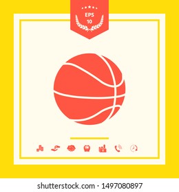 Basketball ball icon. Graphic elements for your design
