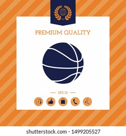 Basketball ball icon. Graphic elements for your design