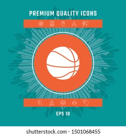 Basketball ball icon. Graphic elements for your design