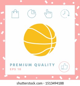 Basketball ball icon. Graphic elements for your design
