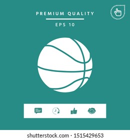 Basketball ball icon. Graphic elements for your design