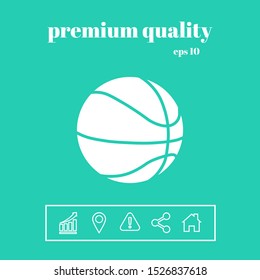 Basketball ball icon. Graphic elements for your design
