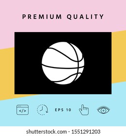 Basketball ball icon. Graphic elements for your design