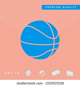 Basketball ball icon. Graphic elements for your design