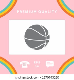 Basketball ball icon. Graphic elements for your design