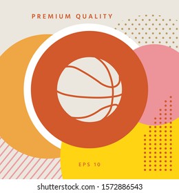 Basketball ball icon. Graphic elements for your design