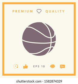 Basketball ball icon. Graphic elements for your design