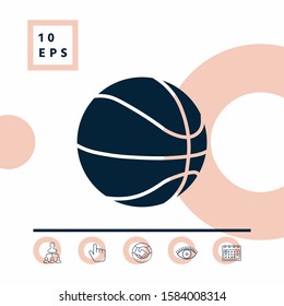 Basketball ball icon. Graphic elements for your design