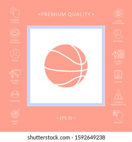 Basketball ball icon. Graphic elements for your design