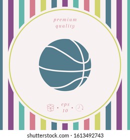 Basketball ball icon. Graphic elements for your design