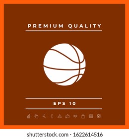 Basketball ball icon. Graphic elements for your design