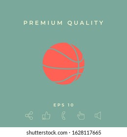 Basketball ball icon. Graphic elements for your design