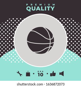 Basketball ball icon. Graphic elements for your design