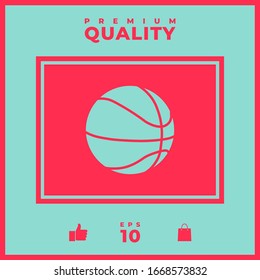 Icono de baloncesto. Elementos gráficos para el diseño