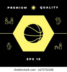 Basketball ball icon. Graphic elements for your design