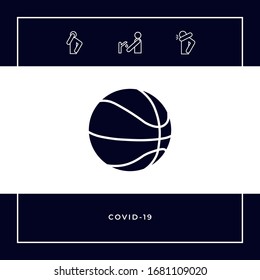 Basketball ball icon. Graphic elements for your design