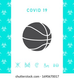 Basketball ball icon. Graphic elements for your design