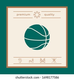Icono de baloncesto. Elementos gráficos para el diseño
