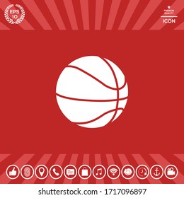Basketball ball icon. Graphic elements for your design