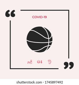 Basketball ball icon. Graphic elements for your design