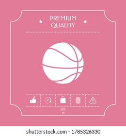 Basketball ball icon. Graphic elements for your design