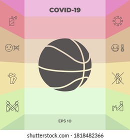 Basketball ball icon. Graphic elements for your design