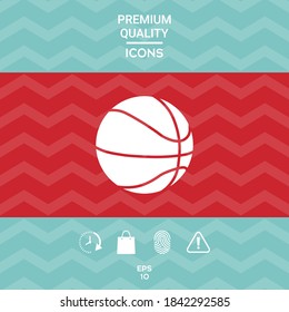Basketball ball icon. Graphic elements for your design