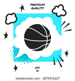 Basketball ball icon. Graphic elements for your design