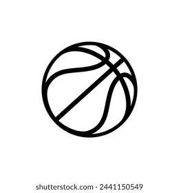 Basketball ball icon. Illustration in flat style. Vector