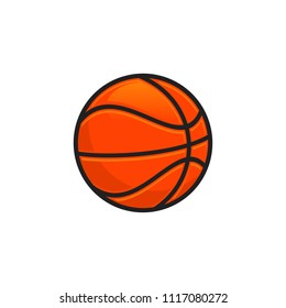 Basketball ball icon isolated on white background