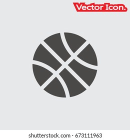 Basketball Ball icon isolated sign symbol and flat style for app, web and digital design. Vector illustration.