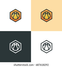 Basketball ball icon, logo concept  - Vector illustration